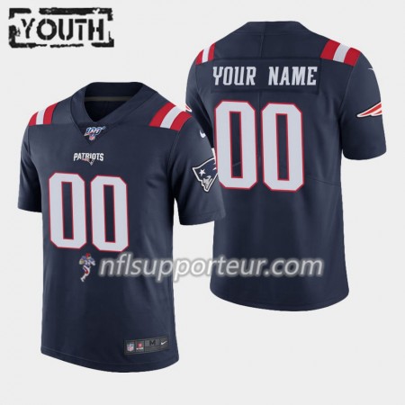 Maillot Enfant New England Patriots Personnalisé Nike Navy 100th